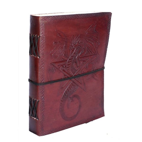 QualityArt Handmade Distressed Leather Journal Celtic Pentacle Dragon Diary Sketchbook Notebook 8 x 6 Christmas Gifts