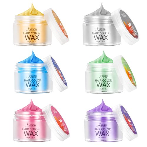 Temporary Hair Color Wax Purple, Magic Master Keratin Hair Dye Paint Wax, 3.4 Fl Oz Natural Washable Temporary Hair Color for Kids Girls Women & Men Dark Hair, Party, Cosplay, Festival & Halloween