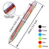 EEOYU 6 Pack Multicolor Pens 0.5mm 6-in-1 Retractable Ballpoint Pens 6 Colors Transparent Barrel Ballpoint Pen for Office School Supplies Students Children Gift
