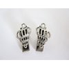 2 extra tiny small silver seashell metal alligator hair clip for fine thin hair