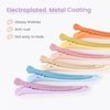 AIMIKE 12pcs Hair Clips for Styling sectioning, No Crease Duck Billed Hair Clips with Silicone Band, Hair Styling Clips for Women, Hair Roller Clips, Alligator hair Sectioning clips for Salon, Macaron