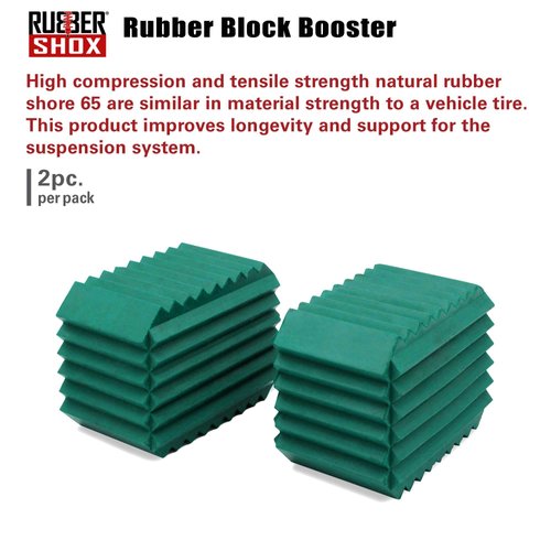 U.S. RubberShox Automotive Coil Spring Block Boosters Series Pack, Performance Enhancement for Car Coil Spring Shock Absorption and Protection of Auto Suspension System (2.75" x 2" x 1.75")