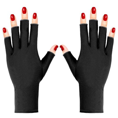 Pimoys UV Gloves for Gel Manicures UPF50+ Fingerless UV Light Gloves for Gel Nails,UV Nails Gloves Manicure Gloves UV Protection Gloves