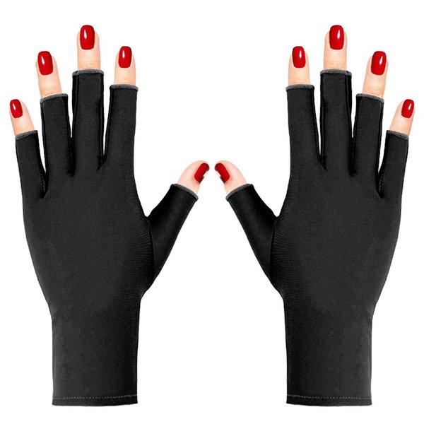 Pimoys UV Gloves for Gel Manicures UPF50+ Fingerless UV Light Gloves for Gel Nails,UV Nails Gloves Manicure Gloves UV Protection Gloves