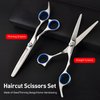 Professional Barber Hairdressing Scissors Kit: 6-inch Thinning Shears & Hair Cutting Razor Edge Scissor, Crafted from Japanese Stainless Steel.