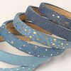 Cuizhiyu Denim Headbands for Women,0.78inch Padded Headband Girls Non Slip Hairbands Soft Fabric Hair Band Hair Accessories Pack of 6
