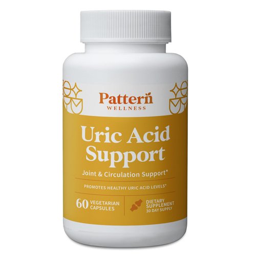 Pattern Wellness Uric Acid Support Supplement - Herbal Uric Acid Cleanse - Natural Joint & Circulation Support - 3rd Party Lab Tested - 60 Veggie Capsules