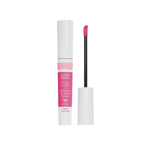 Clean Fresh Tinted Lip Oil – 120 Bad Apple – Bright Pink Tint with Glossy Finish – Hydrating Formula – 0.11 fl oz