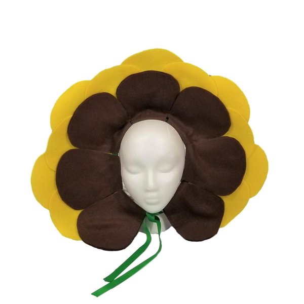 Sunflower Flower Costume Headpiece (Brown/Yellow)