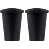 StringKing Lacrosse Shaft Butt End Cap 2 Pack (Black/Black)