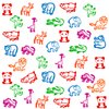 Gejoy 40 Pieces Wild Animal Stampers Multicolor Jungle Safari Animals Stamps Self-Ink Stampers for Party Supplies (Classic Style)