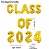 Class of 2024 Balloons Banner Graduation Party Supplies Gold 16 inch letter Balloons Foil Balloons Set for Graduation Party Decorations Supplies,Graduate Balloons,Retirement, Congrats Party Supplies