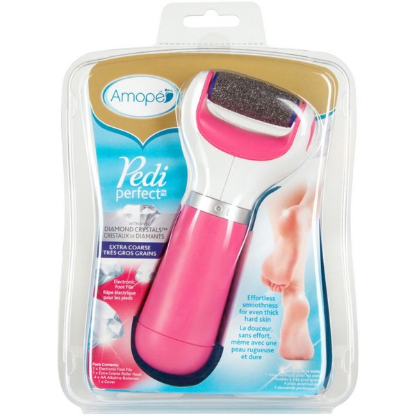 Amope Splashproof Electronic Foot File Foot Spa Pedicure Tool Callous Remover-Pedi Perfect Advance 2 Speed, 1 Count (Packaging May Vary)