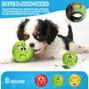 Coricorsu 3.14" Squeaky Dog Toys Funny Smile Face Chewing Latex Rubber Soft Fetch Play Interactive Squeaky Dog Balls for Puppy Small Medium Pet Dog (3PCS)