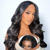 MARRYU Body Wave Lace Front Wigs Human Hair 9x6 M-Cap Wear and Go Glueless Wigs Human Hair Pre Plucked Pre Cut Pre Bleached Tiny Knots 180% Density Upgraded No Glue Hd Lace with Baby Hair for Woman