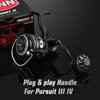 GOMEXUS Power Handle for Penn Pursuit III/IV Clash I II Conflict I 1000-4000 Spinning Reel Handle(Not for Conflict II)