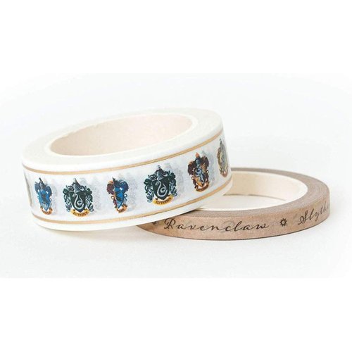 Paper House Productions Harry Potter Houses Crests Set of 2 Foil Accent Washi Tape Rolls for Scrapbooking and Crafts