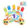 ToyVelt Kids Bowling Set - with 10 Bowling Pins & 2 Balls - Educational Early Development Indoor & Outdoor Games Set - for Toddlers & Infants Boys & Girls Ages 3,4,5-12 Years Old