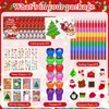 Cinrobiye 72 Pieces Merry Christmas Party Favors Max Holiday Coloring Books Tattoo DIY Sticker Stampers Class Reward Prizes for Christmas Holiday Winter Party supplies