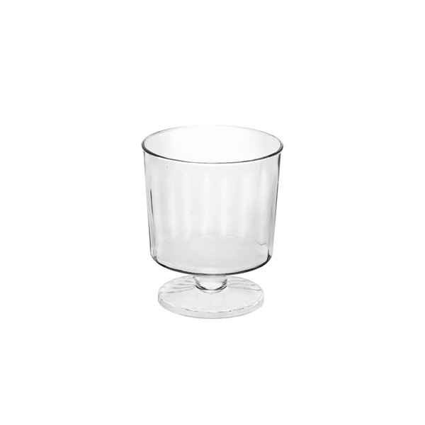 Party Essentials N223021 Plastic 1 Piece Wine Glasses, 2-Ounce Mini Tasters, 20-Count, Clear