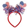 QDTK Fourth of July Headband Flag Heart Ribbon Patriotic Head Boppers Cute Design Energetic Hair Band Hair Accessories Holiday Party Headdress Hair Supplies for Women Girls