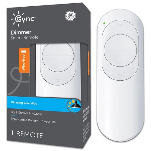 GE CYNC Smart Dimmer Remote, Bluetooth Enabled, Battery Powered Remote for CYNC Smart Plug, Smart Light Bulbs and Smart Switch