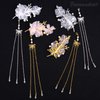 Framendino, 4 Pack Butterfly Tassel Hair Clips Flower Hair Clips Butterfly Pearl Hair Barrettes for Women