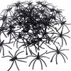 TUPARKA 50 Pcs Plastic Realistic Spider Mini Spiders Fake Joke Toys Haunted House Halloween Party Supplies, Black