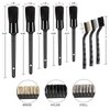 HMPLL 9pcs Auto Car Detailing Brush Set/ Interior Cleaning Kit Includes 5 Soft Premium Detail Brush, 3 Wire Brush & 1 Vent Cleaning Brush for Cleaning Interior, Dashboard, Engines, Leather, Wheel