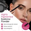 Marie-José & Co Soft Black Eyebrow Powder, Compact Eyebrow Kit for Women, Easy to Apply Eyebrow Makeup, Eyebrow Cake Powder with A Soft Finish for Naturally-Looking Brows All Day