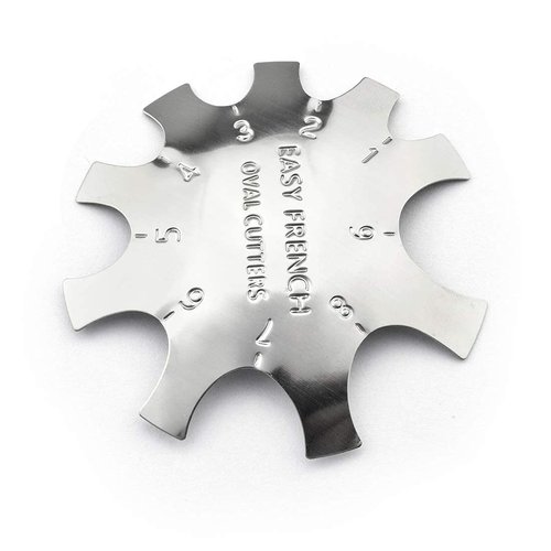 Oval Easy French Smile Line Nail Art Manicure Edge Trimmer Nail Cutter Acrylic Tool with 9 Sizes, HJ-NAT185-FS03