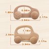 TOY Life Wooden Toys Cars, Montessori Toys for Babies 0-6-12 Months, Rattle Toy Cars for Toddlers 1-3, Christmas Wooden Baby Toys Gift 1 Year Old, Baby Boy Nursery Decor, 1 Year Old Boy Birthday Gift