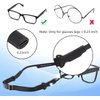 Adjustable Glasses Straps - 3 Pcs No Tail Adjustable Eyewear Retainer Glasse Strap for Men's Glasses Straps, Kids' Glasses Straps, Women's Glasses Straps, Sunglasses Straps, Black(7.5-13.5 inch)