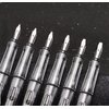 Lanxivi Yongsheng Calligraphy Fountain Pen Set Transparent Clear, 6 Assorted Tip Sizes for Art Drawing and Writing Signature