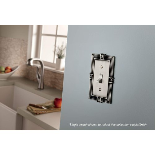 Franklin Brass 64462 Pineapple Single Duplex Outlet Wall Plate/Switch Plate/Cover, Brushed Satin Pewter