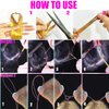 6 Packs 43 Inch Hair Tinsel Extensions with Tools Kit 1200 Strands Tinsel Hair Extensions for Women Girls Heat Resistant Sparkling Shiny Glitter Hair Pieces for Christmas Cosplay Party (43 inch, gold)