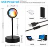 JIMEI Sunset Lamp Projector Led Lights for Bedroom Night Light RGB Lights Sun Sunlight Sunrise Lamp 10w 360° Rotation Mood Lighting Home/Room Decor Christmas Gifts for Women