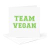 3dRose Greeting Cards - Team Vegan - pro veganism fun - green text in retro sporty college sports font on white - 6 Pack - Typography