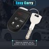 X AUTOHAUX 433MHz M3M-40821302 Replacement Keyless Entry Remote Car Key Fob for Chrysler 300 2019-2022 for Chrysler 200 2015-2017 5 Buttons with Door Key 4A Chip