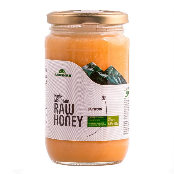 Arashan Sainfoin Floral Honey - Raw Unfiltered Honey, (15.87 Oz)| Wildflower/Clover Honey From The "Mountains Of Heaven" (Tien Shan, KGZ) | Natural, Wild Honey