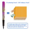 SEILETOO 9PCS Inkless Pencil with Eraser，5 Sets Infinity Pencil, Reusable with Extra 9PCS Replaceable Nibs for Home, Office & School Writing, Drawing