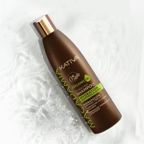 KATIVA Macadamia Hydrating Shampoo (8.45 Fl Oz), Moisturizes and Strengthens Hair with Organic Macadamia Oil, for Dehydrated, Dry Hair, Sulfate Free, Gluten Free, Paraben Free, Salt Free