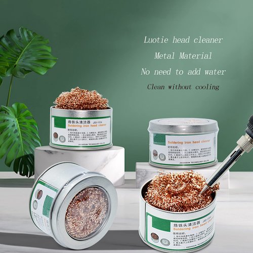 Soldering Iron Tip Cleaner,Welding Soldering Solder Tip Cleaning Wire,Soldering Brass Sponge Tip Cleaner for Cleaning Solder Irons Heads and Tips(1pcs)