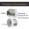 FINELED 6PACK E26 to E17 Socket Adapter,Medium Screw E26 Socket to Intermediate Base E17 Light Bulb Socket Adapter Converter Reducer