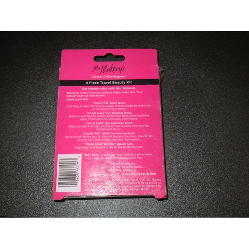 Ms. Makeup "To The Rescue" 4 Piece Travel Beauty Kit