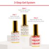 DND Gel Polish Set - 1 each of Pink Gel Polish and Pink Nail Polish, 077 Strawberry Latte, 0.5 Fl Oz
