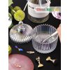 TOROKOM Monomer Dish with Lid Dappen Dish Nail Cup Small Glass Nail Dish for Liquid Powder Monomer Holder Colorful Damping Dapping Dish for Acrylic Nails