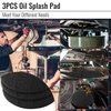 Saillong 3 Pcs 18'' Oil Splash Pad, Oil Drain Anti Splash Round Pad for Car Oil Changing Transmission Drain Pan, Black