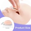 3 Pairs Practice Eyelids for Mannequin Head Silicone Eyelids with Eyelashes Replaced Eyelids for Eyelash Extensions Lash Training Makeup (light color)