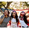 NVENF 4th of July Headbands, American Flag Star Headband Pearl Crystal Rhinestone Knotted Headbands Patriotic 4th of July Accessories Outfits for Women Holiday Gifts (Star A-White)